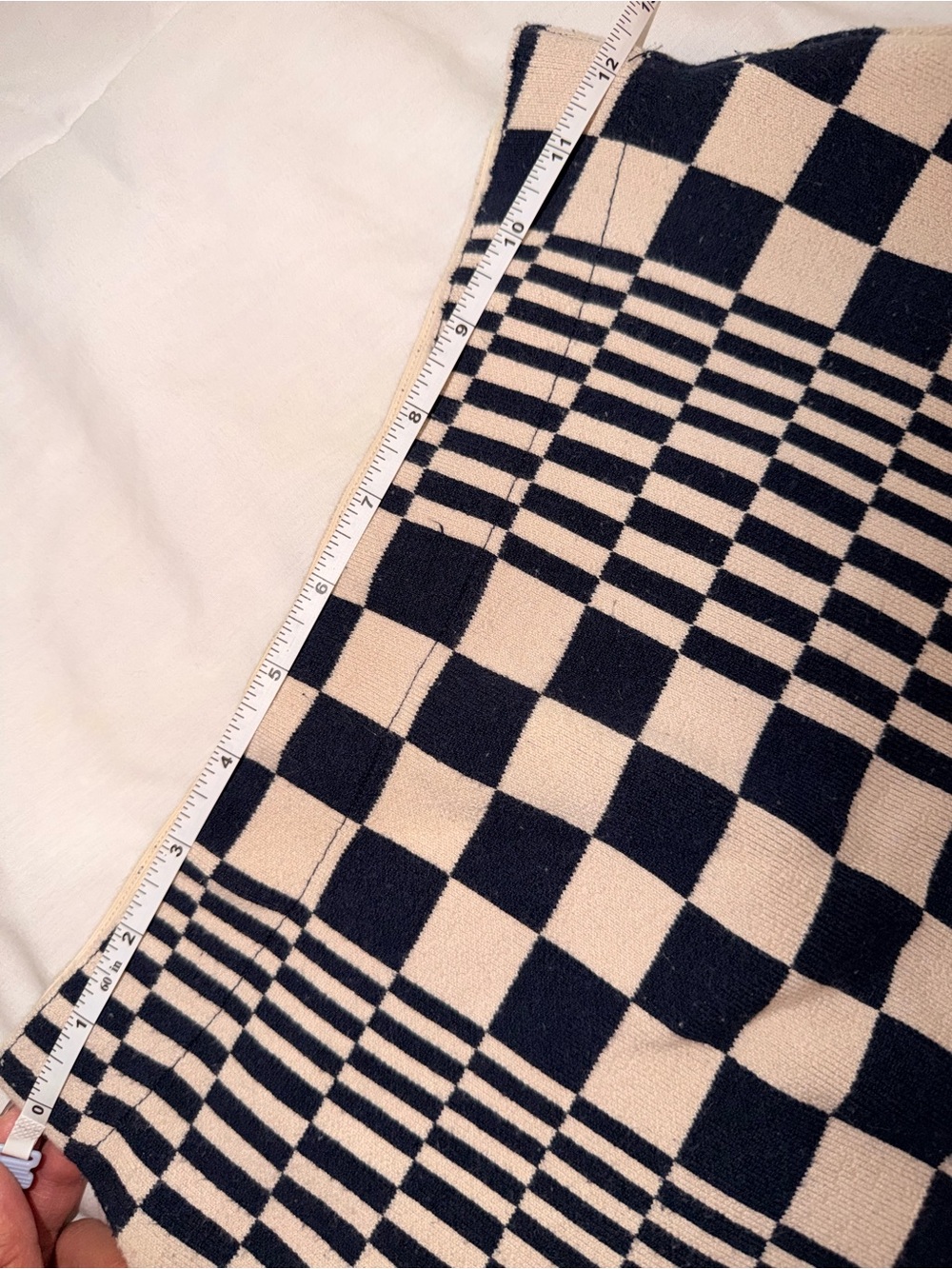 Urban Outfitters Checkerboard Knit Mini Skirt - Black & Cream - Picture 4 of 5